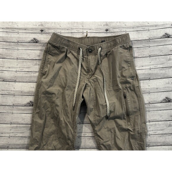Vuori Mens Ripstop Trail Pant Sz M Khaki Active Zip Pocket Outdoor Casual W FLAW - Picture 6 of 16
